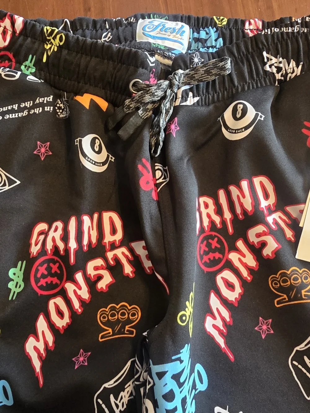 Fresh Prints Men's Medium Joggers Grind Monster NWT - Picture 3 of 7